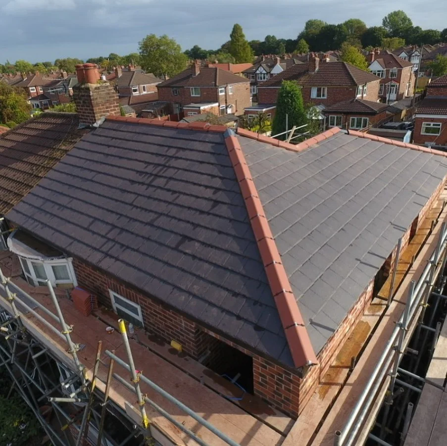 New tiled hip roof